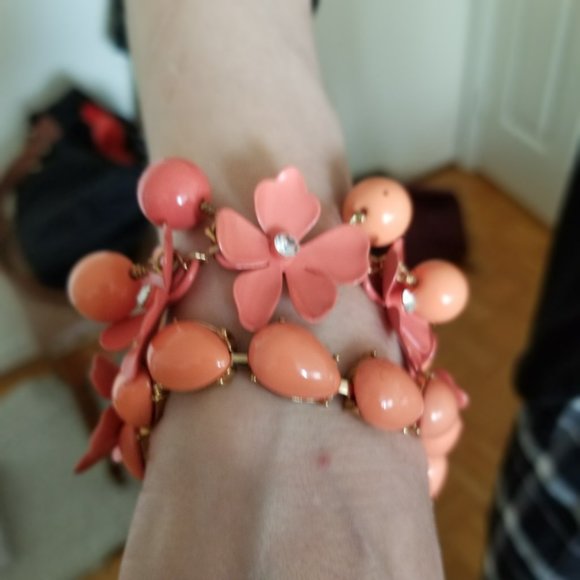 J. CREW Bracelet - Coral/Peach Floral - Picture 3 of 3